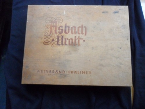 Alte asbach uralt - alte, holzdose